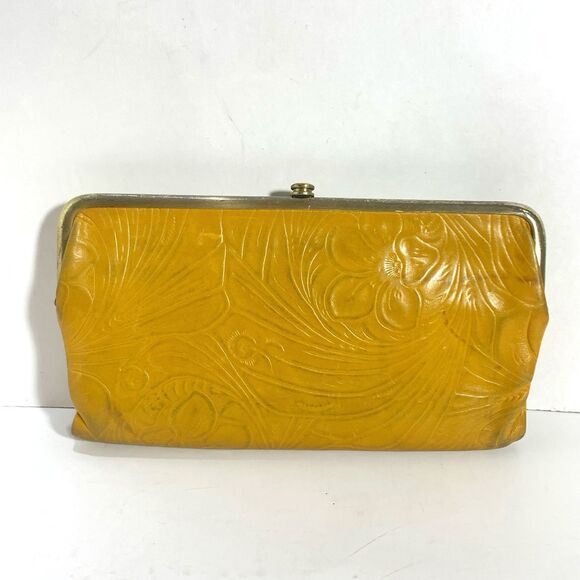 Hobo Tooled Leather Framed Wallet Women’s - Picture 2 of 13